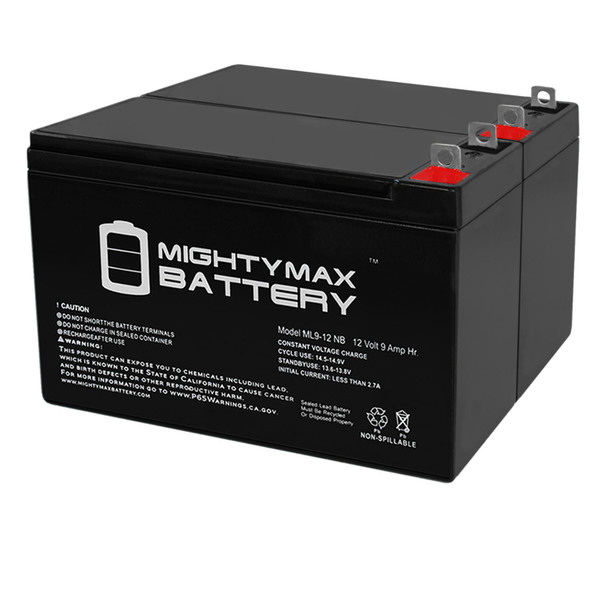 Mighty Max Battery 12 VOLT 9 AH SLA BATTERY NB terminal - 2 Pack ML9-12NBMP2